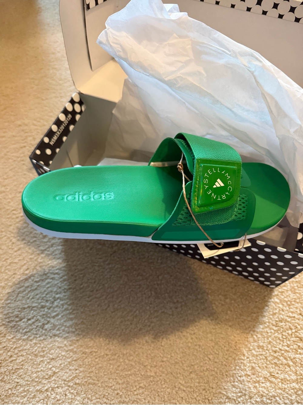 Adidas by Stella McCartney Bright Green Slide Sandal Size 8